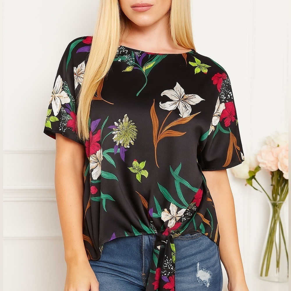 Worthington Floral Blouse (H10) - Picture 1 of 12